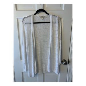 LOFT white cardigan